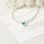 Sterling Silver December Birthstone Bracelet, thumbnail 7 of 9
