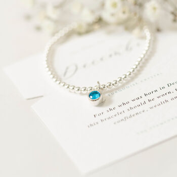 Sterling Silver December Birthstone Bracelet, 7 of 9