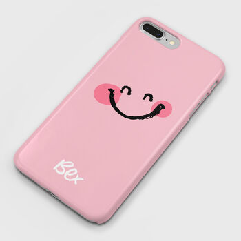 Personalised Pink Smiley Phone Case, 2 of 6