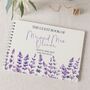 Personalised Lavender Flowers Wedding Guest Book, thumbnail 1 of 4