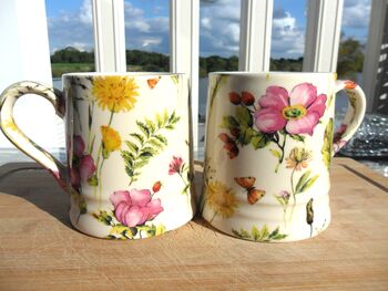Set Of Two Tankard Mugs In Meadow Flowers Design, 9 of 9