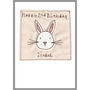 Personalised Rabbit New Baby Girl Or 1st Birthday Card, thumbnail 4 of 12