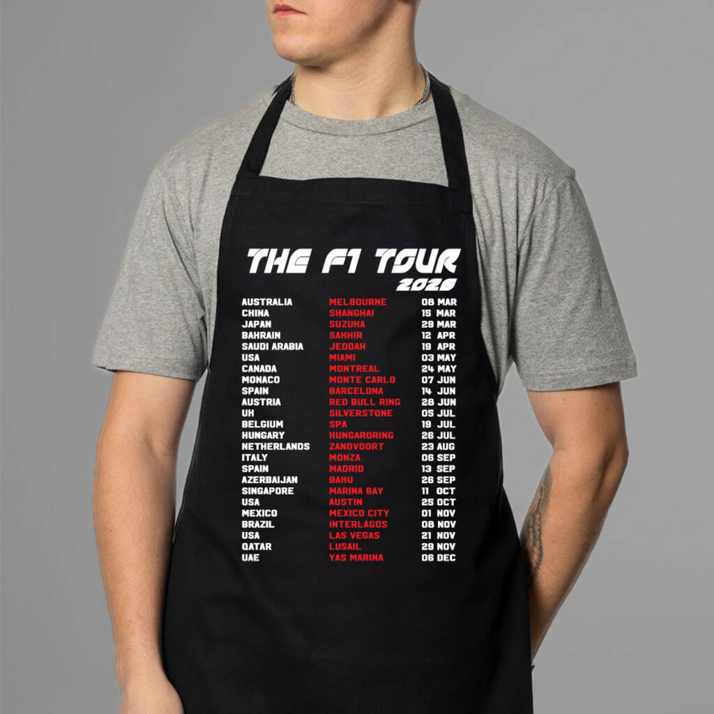 F1 Formula One 2026 Calendar Track Apron Gift For Him, 1 of 1