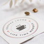 Coffee Bean Pin On Bespoke Coffee Themed Gift Card, thumbnail 5 of 12