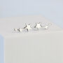 Sterling Silver Triple Star Curve Stud Earrings, thumbnail 1 of 5