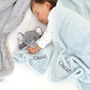 Personalised Fluffy Elephant Comforter And Blanket Set, thumbnail 1 of 5