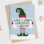 Jolly Christmas Elf Xmas Card, thumbnail 1 of 2