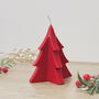 Festive Red Christmas Tree Candle Christmas Decoration, thumbnail 2 of 7