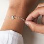 Moon And Back Silver Bracelet, thumbnail 1 of 6