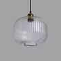 Reeded Glass Pendant Light A, thumbnail 2 of 4