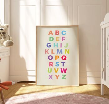 Alphabet Nursery Kids Room Print, 2 of 2