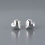 Sterling Silver Heart Stud Earrings, thumbnail 1 of 8
