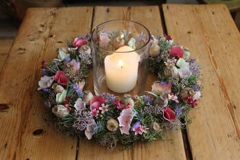 Lavender And Poppy Wreath Home Wall Decoration, 5 of 9