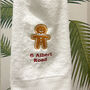 Gingerbread Man Luxury Hand Towels, thumbnail 2 of 5