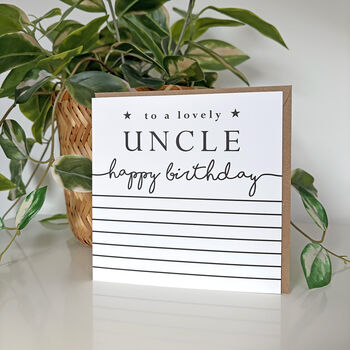 Simply Stripey Uncle Birthday Card, 2 of 3