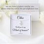Bridesmaid Proposal Gift, Cubic Zirconia Necklace, thumbnail 3 of 8