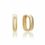 Gold Or Silver Thick Squared Hoop Earrings, thumbnail 3 of 10