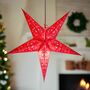 Red Paper Star Decoration, thumbnail 1 of 9