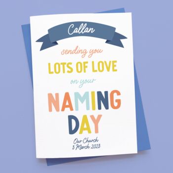 Personalised Naming Day Card, 3 of 9