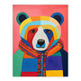 Bright Bold Bear Fun Multicoloured Wall Art Print, thumbnail 6 of 6