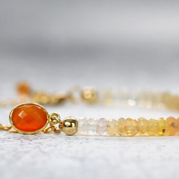 Orange Opal And Carnelian Charm Bracelet, 8 of 11