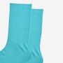 Women's Bamboo Socks Plain Turquoise, thumbnail 3 of 5