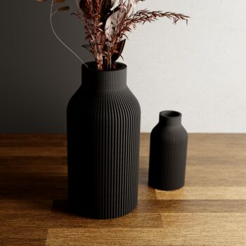 Large Navy Blue 'Bottle' Vase For Dried Flowers, 4 of 10