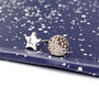 Full Moon And Initial Star Silver Mismatched Earrings, thumbnail 2 of 11