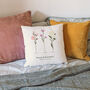 Personalised Birth Flower Cushion Gift For Grandma, thumbnail 3 of 9