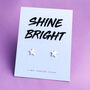 Shine Bright Sterling Silver Star Earrings, thumbnail 1 of 3