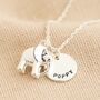 Personalised Silver Plated Elephant Pendant Necklace, thumbnail 3 of 5