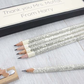 Personalised Teacher Gift Dictionary Pencils, 5 of 7