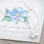 Forget Me Not Solid Personalised Silver Necklace, thumbnail 5 of 9