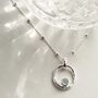 Sterling Silver Gemstone Ripple Necklace, thumbnail 4 of 11
