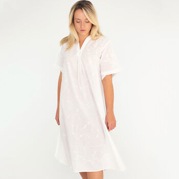 White Cotton Short Sleeve Nightdress Polly, 2 of 4