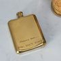 Gold Plated Hip Flask, thumbnail 1 of 3