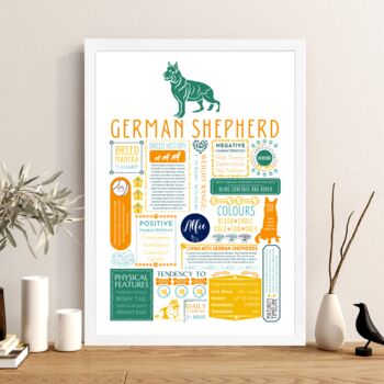 Personalised German Shepherd Dog Trait Fact Print, 4 of 7