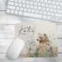 Personalised Bear And Wildflower Mouse Mat, thumbnail 1 of 1