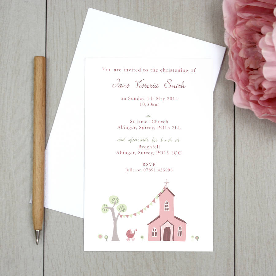 personalised baptism invitations