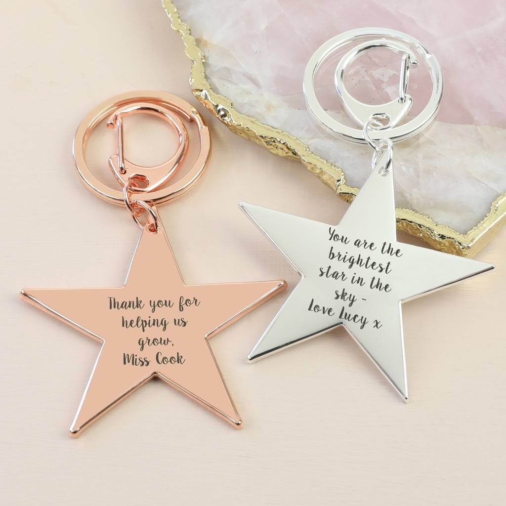Image of Personalised Shiny Star Keyring