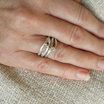Silver And Rose Gold Woodland Twig Ring, 12 of 12