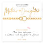 Just Because Bracelet Gift, Mother And Daughter Gold Charm Bracelet Gift, thumbnail 1 of 2