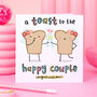 'A Toast To The Happy Couple' Brides Congratulations Card, thumbnail 1 of 2