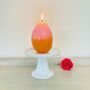 Pink And Orange Egg Shaped Candle, thumbnail 3 of 5