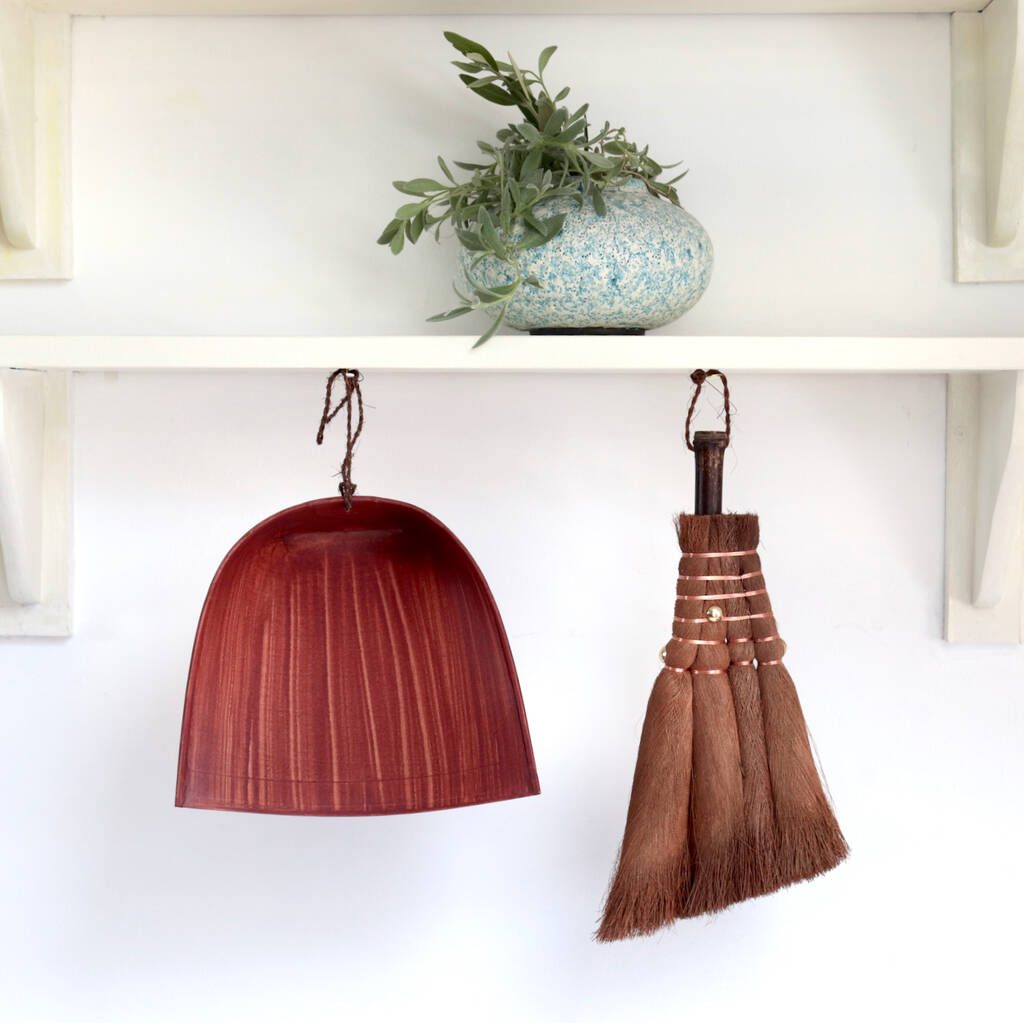 Set Of Handmade Japanese Broom And Dustpan By two persimmons