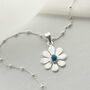 Sterling Silver Gemstone Daisy Necklaces, thumbnail 7 of 9