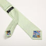 Mens Mint Green Gingham Slim Tie, thumbnail 12 of 12