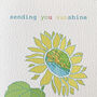Contemporary Sunflower Card, thumbnail 3 of 4