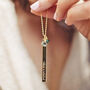 Long Length Family Birthstone Bar Charm Necklace, thumbnail 1 of 10