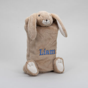 Personalised Embroidery Brown Bunny Hot Water Cover, 7 of 9